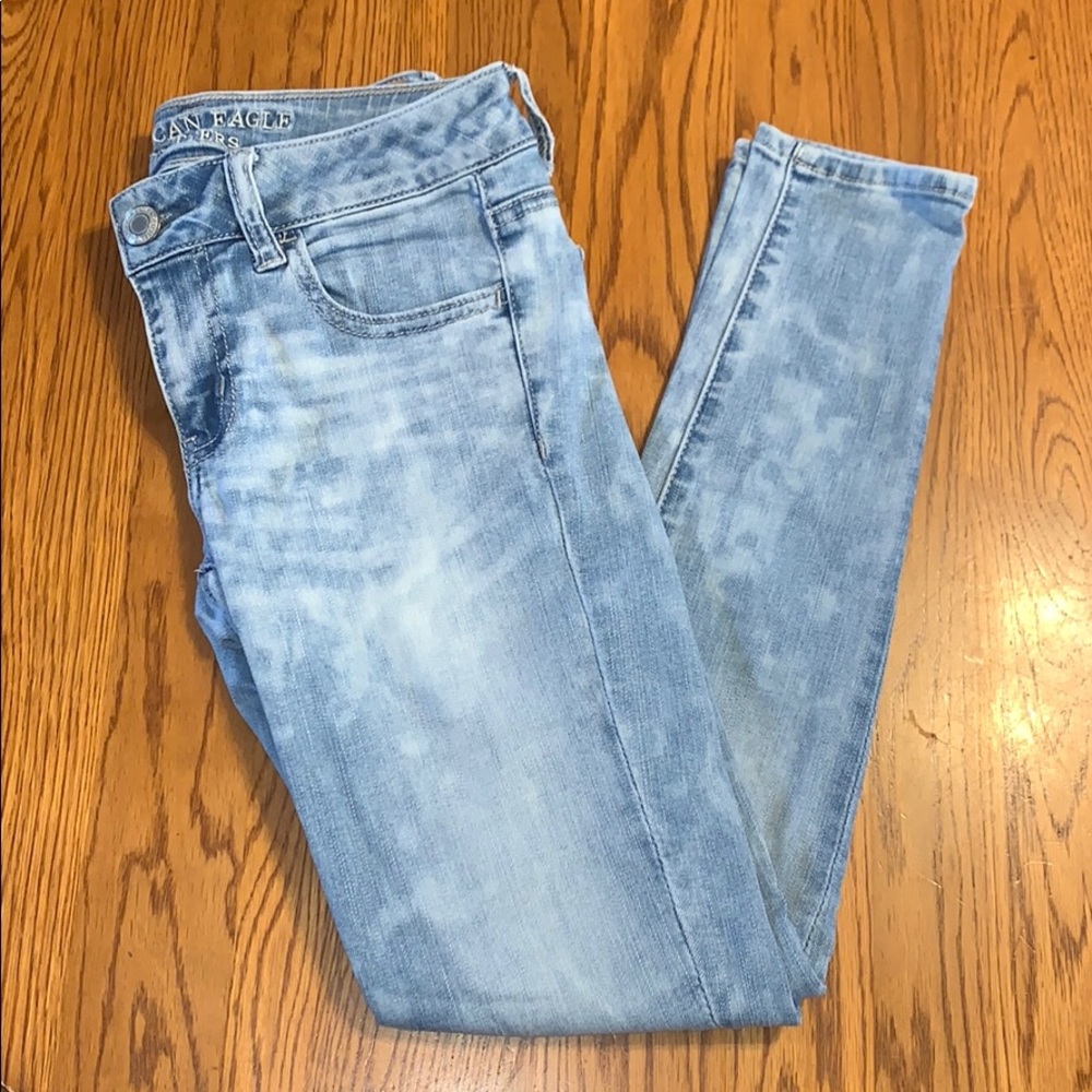 American Eagle Womens Acid Wash Jeans Size 0 Short